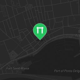 Map showing where Outdoor gym Piscina Portas do Mar is