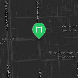 Map showing where Kirov - Street Workout Equipment - улица Ивана Попова is