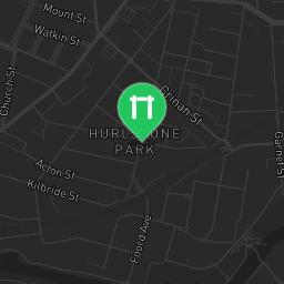Map showing where Outdoor Fitness Hurlstone Park is