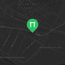 Map showing where Liptovský Hrádok - Street Workout Park - Hradná is