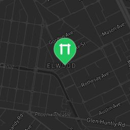 Map showing where Elwood - Calisthenics equipment - Bay Trail - Moduplay is