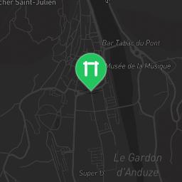Map showing where Outdoor workout - Anduze - Calisthenics workout is